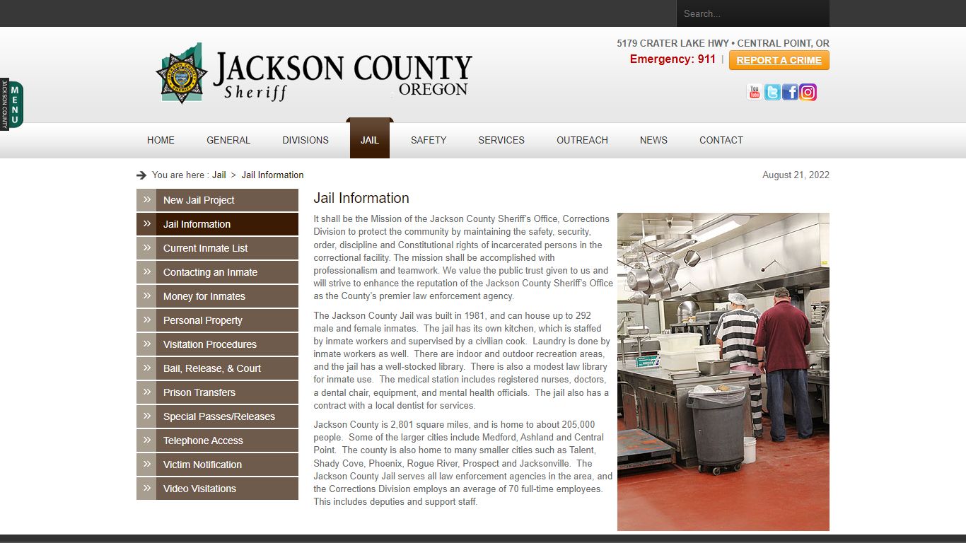 Jail Information - Jackson County, Oregon